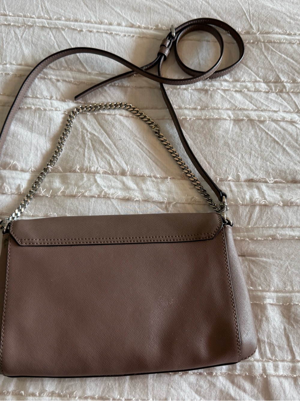 kate spade Taupe Saffiano Flap Crossbody - Picture 8 of 12